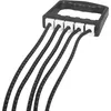 A close-up studio shot of a chest expander with five black resistance bands attached to a black handle. Náhľad obrázku produktu