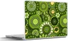 MuchoWow® Laptop Aufkleber Sticker Cover Blumen - Grün - Produktbild-Vorschau 1