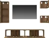 The Living Store 5-tlg. TV-Schrank-Set Räuchereiche Produktbild-Vorschau 6