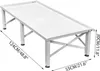 A white metal stand for appliances, with dimensions indicated. Anteprima dell’immagine prodotto