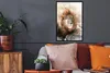MuchoWow® MuchoWow® Gerahmtes Poster Löwe - Rauchen - Produktbild-Vorschau 2