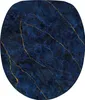 A dark blue marble-patterned toilet seat. Produktbild-Vorschau