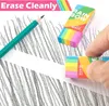 8 Stück Radiergummi Kinder, Regenbogen Radiergummi Weich Produktbild-Vorschau 3