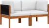 vidaXL Garten-Ecksofas 2-tlg. mit Kissen Holz Akazie & Seil Produktbild-Vorschau 4