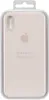 A pink iPhone X/Xs silicone case is shown in its packaging. Náhled obrázku produktu