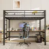 OKWISH Lit Mezzanine 90x200 cm - Lit Ado en Métal avec Voir les images du produit 2
