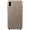 A back view of a brown iPhone case with an Apple logo. Produktbild-Vorschau