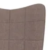 vidaXL Schaukelstuhl mit Hocker Stoff Taupe Produktbild-Vorschau 7