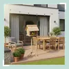 Mangeoire à oiseaux Relaxdays avec support, en bois de Voir les images du produit 3