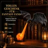 Drachen Deko 3D-Druck feuerspeiend – Flügel 20cm, schwarz, Produktbild-Vorschau 4