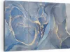 Bild auf Leinwand - Leinwandbild - 3 Teile - Gold Blau Produktbild-Vorschau 1