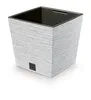 Prosperplast Blumentopf FURU SQUARE LOW Eco Wood Weiß 29,5 Produktbild-Vorschau 1