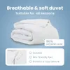 vidaXL Couette blanche 200 x 140 x 4 cm en polyester Voir les images du produit 5