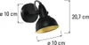 FLAIR Wandspot 1-flammig H 20,7 cm schwarz/matt/gold Produktbild-Vorschau 4