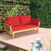 GOPLUS Gartenbank Holz, Gartensofa mit Liegefunktion, 2-3 Produktbild-Vorschau 2