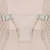 A close-up view of the safety harness and buckles of a baby bouncer or swing. Produktbild-Vorschau