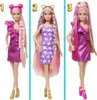 Three Barbie dolls with different hairstyles and outfits, presented side-by-side with numbers 1, 2, and 3. Anteprima dell’immagine prodotto