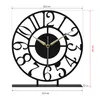 Opviq, Bonni - Black, zegar stołowy, czarny, metal, 25 x 23 Podgląd zdjęcia produktu 4