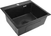 A black kitchen sink with a faucet. Produktbild-Vorschau