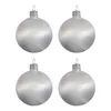 Weihnachtskugeln Glas 10cm mundgeblasen 4er Box - Weiß Produktbild-Vorschau 2