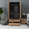 STIV Möbel | Armoire Gris Mat/Dub Wotan 90x50x180 cm | 2 Voir les images du produit 6