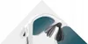 A close-up view of white sports sunglasses with teal lenses, highlighting the adjustable nose pads. Produktbild-Vorschau