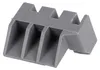 A close-up studio shot of a gray plastic component with ribbed indentations. Produktbild-Vorschau