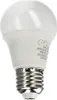 A white LED light bulb with a silver screw base, shown against a white background. Produktbild-Vorschau