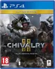The image shows the front cover of a PlayStation 4 game case for 'Chivalry II: Online Medieval Warfare', Day One Edition. Produktbild-Vorschau