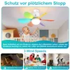 Tichý stropní ventilátor s osvětlením E27 40W, stropní Náhled obrázku produktu 3
