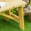 Aga Dřevěná zahradní lavice 116x56x80 cm Přírodní Náhled obrázku produktu 5