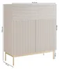 Selsey Linearis - Highboard mit 2 Türen, Klappfach und LED, Produktbild-Vorschau 5