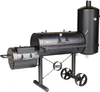 A black smoker grill is shown against a white background. Podgląd zdjęcia produktu
