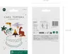 Cake Topper Dinosaure 8-12cm 6pcs Set Vert / Marron / Lilas Voir les images du produit 1