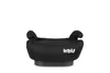 A black car seat booster with armrests and the brand logo visible. Voir les images du produit