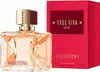 A bottle of Valentino Voce Viva Intensa Eau de Parfum for women and its red packaging are displayed against a white background. Podgląd zdjęcia produktu