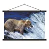 MuchoWow® Textilposter Bär - Fisch - Wasserfall 150x100 cm Produktbild-Vorschau 1