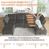Sofá modular Merax, sofá en forma de U con reposapiés y Vista previa de la imagen del producto 7