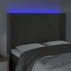 vidaXL LED Kopfteil Dunkelgrau 147x16x118/128 cm Samt -  Produktbild-Vorschau 5