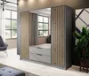 Kleiderschrank NELLY 4D - mit Lamellen, Schrank (GRAU/ Produktbild-Vorschau 2
