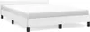 A white bed frame with a white mattress on a white background. Anteprima dell’immagine prodotto
