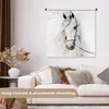 MuchoWow® Wandteppich Wandbehang Pferd - Aquarell - Tiere - Produktbild-Vorschau 2
