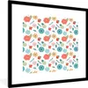 MuchoWow® Gerahmtes Poster Blumen - Blätter - Muster 40x40 Produktbild-Vorschau 1
