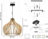 Moderne Led-Deckenhängelampe Aus Holz Produktbild-Vorschau 10