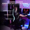 A man is sitting in a gaming chair in a room with gaming equipment. Produktbild-Vorschau