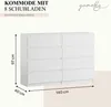 YUMEBLY Kommode mit 8 Schubladen | 140x97x40 cm | Große Produktbild-Vorschau 3