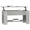 A lift-top coffee table with storage, shown in a neutral gray finish. Náhľad obrázku produktu