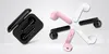 A collection of black, pink, and white wireless earbuds with charging cases, arranged in a circular pattern. Produktbild-Vorschau