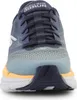 A close-up front view of a blue athletic shoe. Produktbild-Vorschau