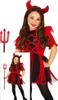 Teufelin Kostüm Kinder - Teulel Kostüm Mädchen rot-schwarz, Produktbild-Vorschau 4